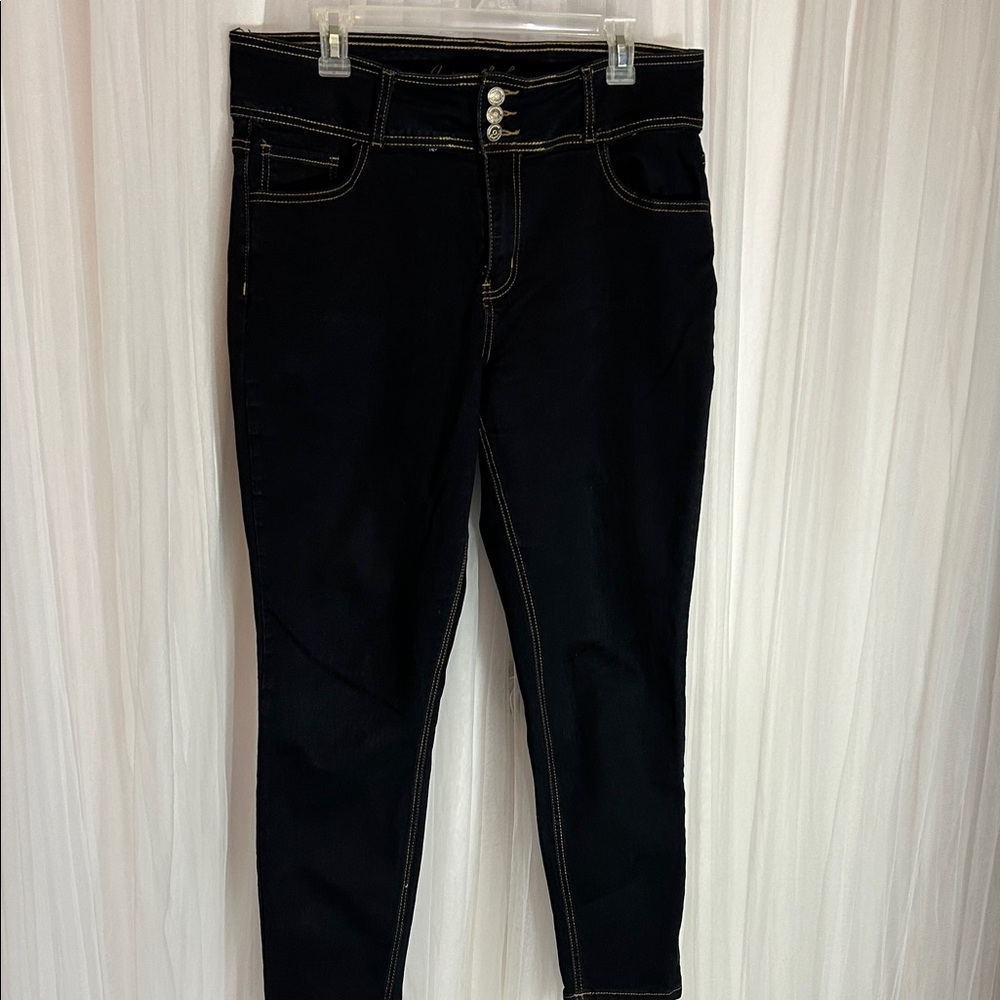 Elegant Dark Blue Skinny Jeans for Women